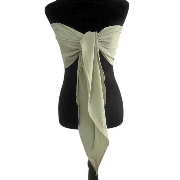 Sage green South Beach Tie Tube Top,New - Picture 5 of 5